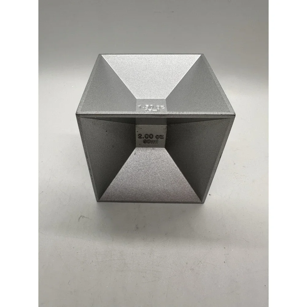 Kikkerland Aluminum Cube Jigger 6 Measure Cocktail Shot Bar‎ Tool Silver